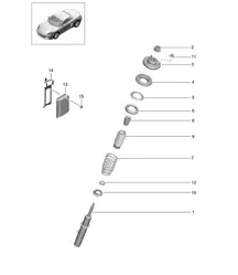 Suspension / Shock absorber strut 718 (982) Boxster 2017>>
