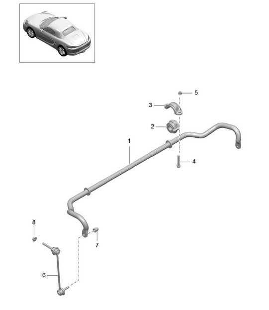 Anti-roll bar 718 (982) Boxster 2017>>