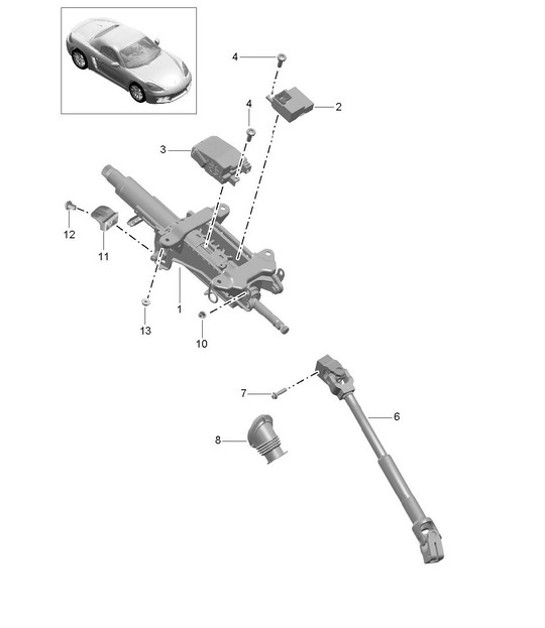 Diagram 403-006 Porsche Macan (95B) MK1 (2014-2018) Front Axle, Steering 