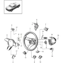 Steering wheel / Individual parts (PR:858,XLL) 718 (982) Boxster 2017>>