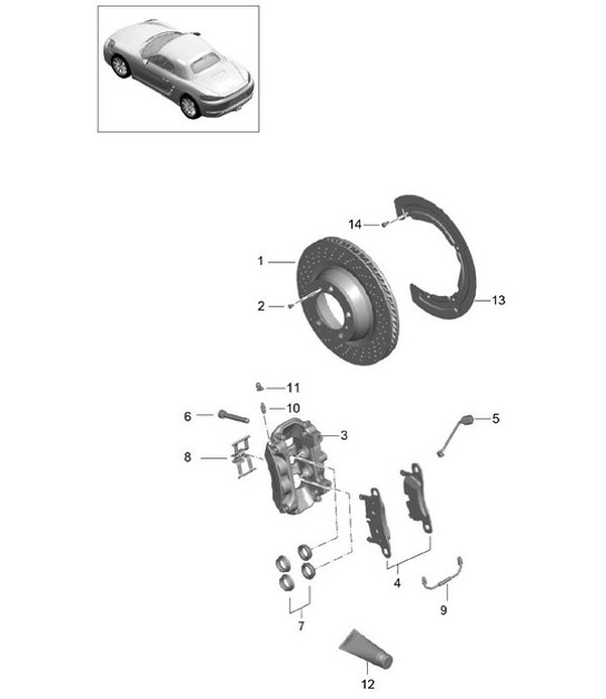 Diagram 603-000 Porsche Macan (95B) MK1 (2014-2018) Wheels, Brakes