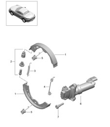 Parking brake 718 (982) Boxster 2017>>