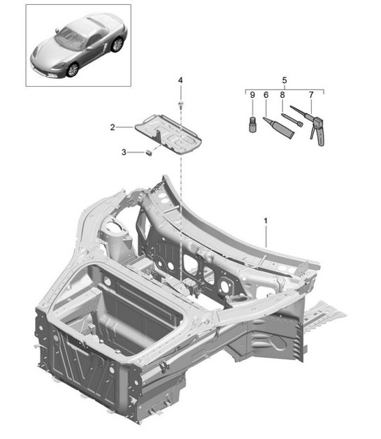 Diagram 801-005 Porsche Cayenne Turbo / Turbo S 4.8L 2007>> Karosserie