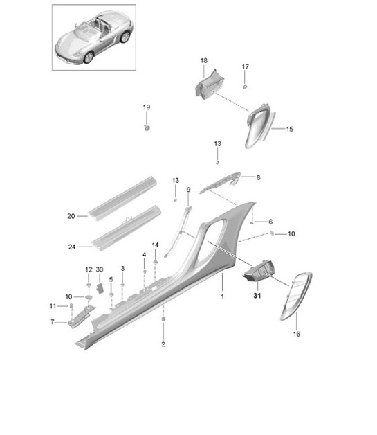 Diagram 801-090 Porsche Panamera 971 MK2 (2021-2023) 