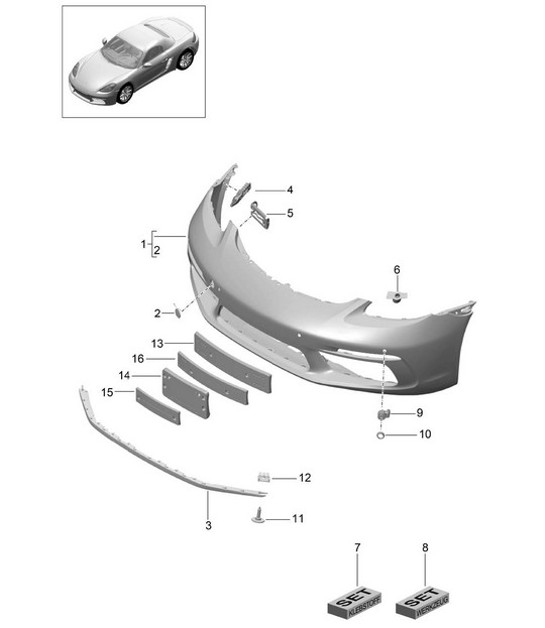 Diagram 802-000 Porsche Macan (95B) MK1 (2014-2018) Body