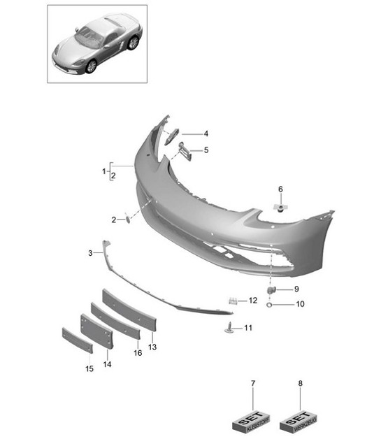 Diagram 802-003 Porsche 356 (1950-1965) Body