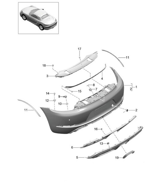 Diagram 802-023 Porsche Cayman 718C (982C) 2017>> Body