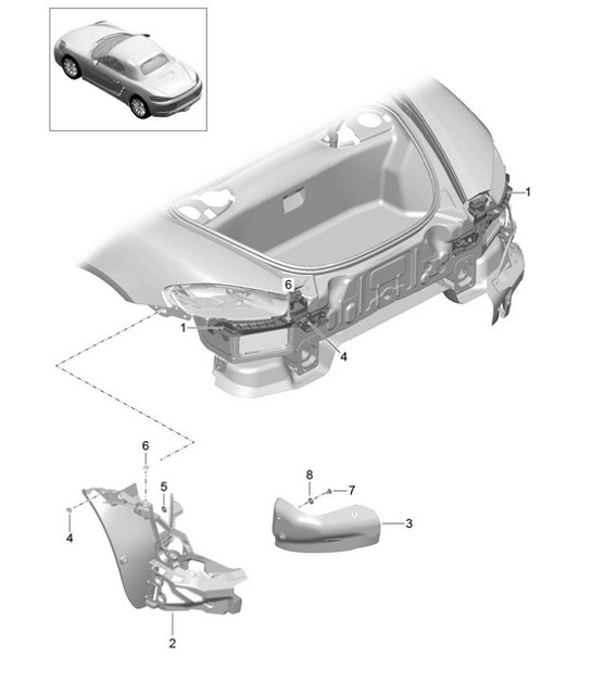 Diagram 802-030 Porsche Boxster 718 (982) 2017>> Body