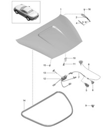 Rear cover 718 (982) Boxster 2017>>