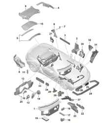 Body / Sound proofing 718 (982) Boxster 2017>>