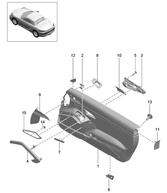 Diagram 808-030 Porsche Cayman 987C / 981C (2005-2016) Body