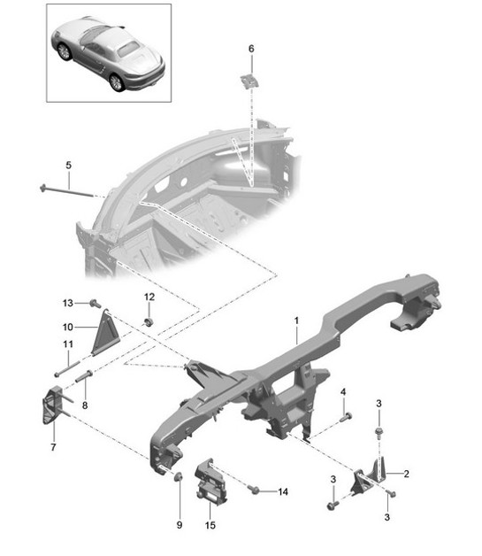 Diagram 809-015 Porsche Cayman 718C (982C) 2017>> Body