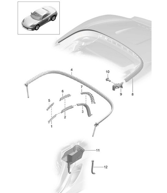 Diagram 811-015 Porsche Boxster 718 (982) 2017>> Body