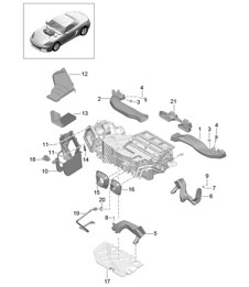 Air guide / Air distributor 718 (982) Boxster 2017>>