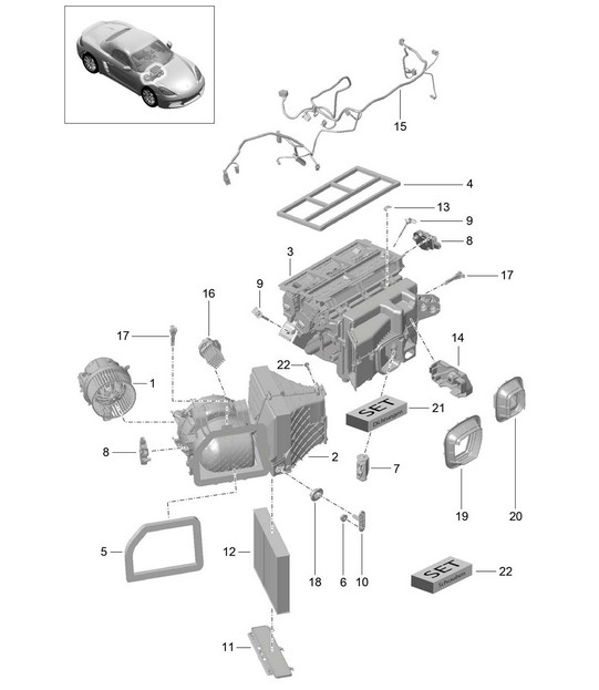 Air conditioner and Individual parts 718 (982) Boxster 2017>>