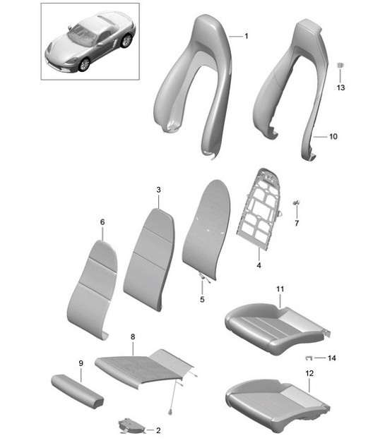Diagram 817-017 Porsche 997 (911) MK1 2005-2008 Body