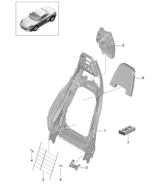 Diagram 817-021 Porsche Macan (95B) MK1 (2014-2018) Body