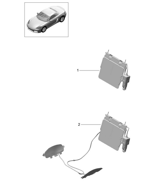 Lumbar support / Accessories (PR:321, 322, 323, 324) 718 (982) Boxster 2017>>