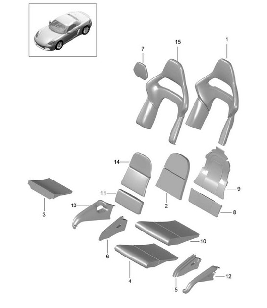 Diagram 817-062 Porsche 997 (911) MK2 2009-2012 Body