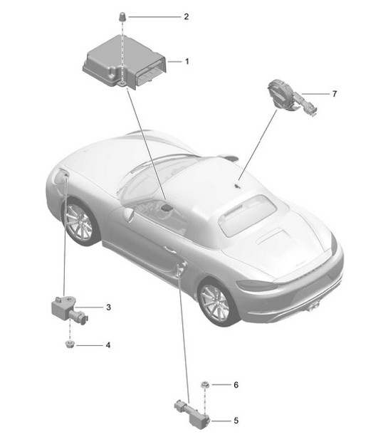 Diagram 901-005 Porsche 992.1  Carrera 2S / GTS 3.0L 2019-24 Electrical equipment