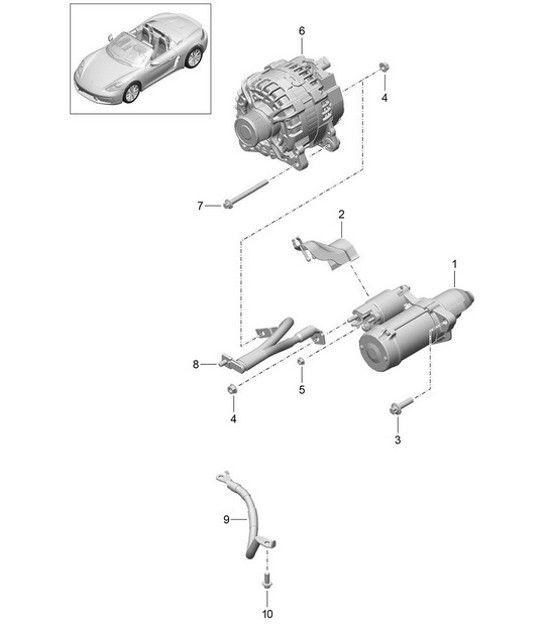 Diagram 902-005 Porsche 997 GT2 2007>> Electrical equipment