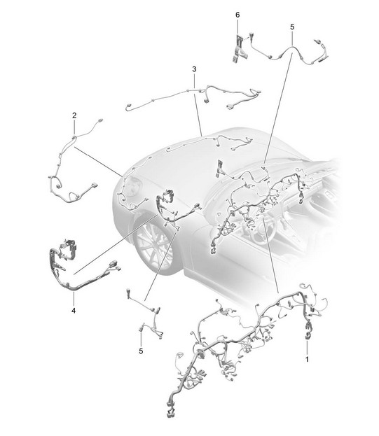 Wiring looms / dashboard / Trim / Steering / Front axle differential 718 (982) Boxster 2017>>