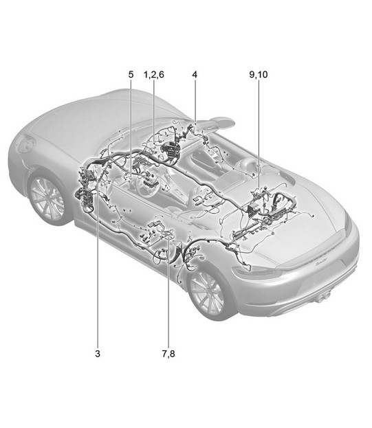 Wiring looms / Airbag / Seat belt 718 (982) Boxster 2017>>