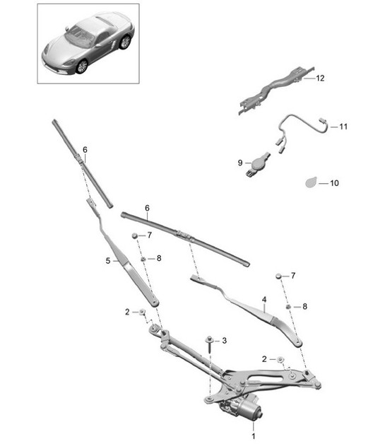 Diagram 904-000 Porsche Boxster 986 2.7L 2003-04 Electrical equipment