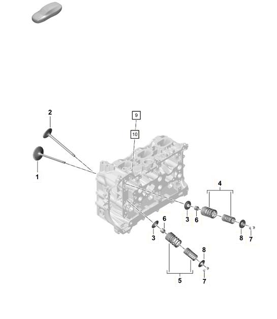 Diagram 103-006 Porsche Macan (95B) MK1 (2014-2018) Engine