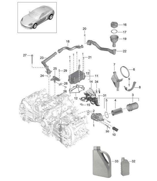 Diagram 104-005 Porsche 997 TURBO 2007>> Moteur