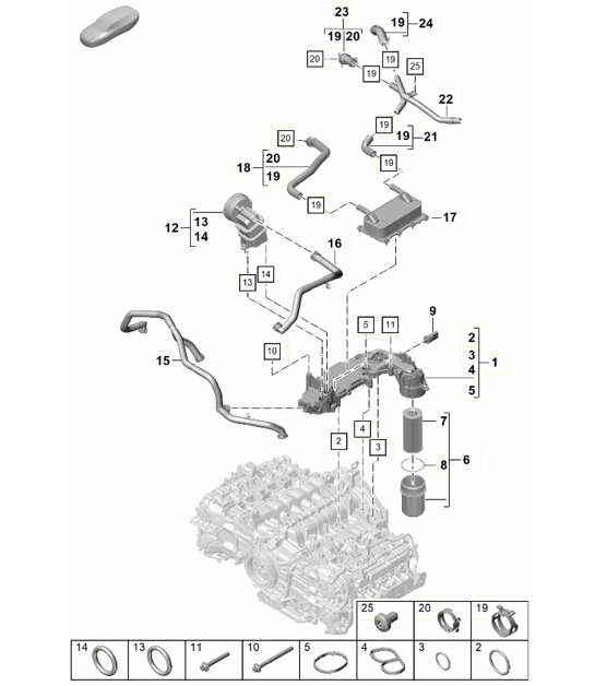 Diagram 104-007 Porsche Taycan (9J1) MK1 2020-2024 