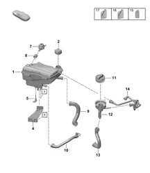 Coolant expansion tank  718C (982C) Cayman GTS 4.0L 2017>>