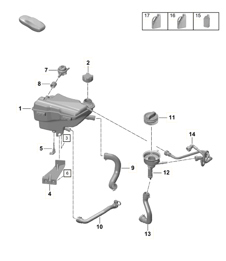 Coolant expansion tank  718C (982C) Cayman GTS 4.0L 2017>>