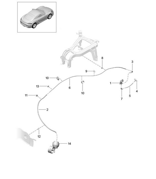 Diagram 202-015 Porsche Boxster S 986 3.2L 2003-04 燃油系统、排气系统