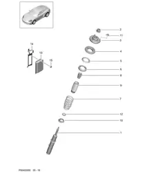Suspension / Shock absorber strut 718C (982C) Cayman 2017>>