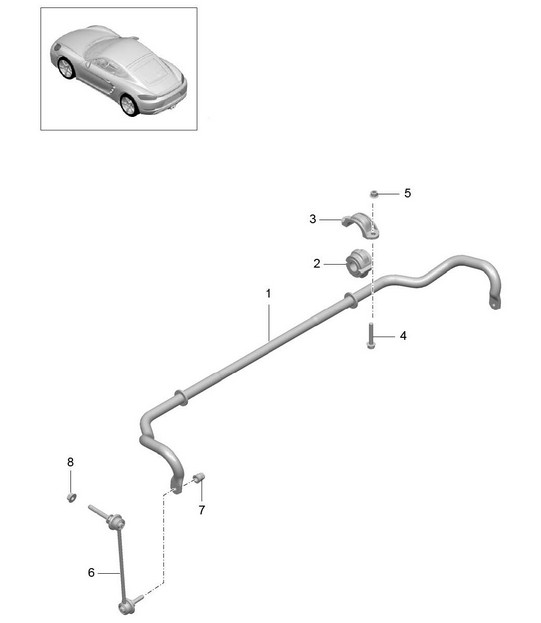 Anti-roll bar 718C (982C) Cayman 2017>>