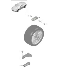 Tyre pressure control system (PR:482,483) 718C (982C) Cayman 2017>>