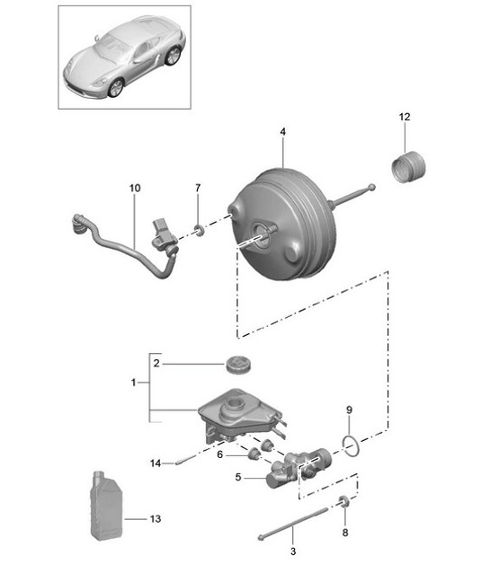 Diagram 604-000 Porsche Boxster S 986 3.2L 2003-04 车轮、制动器