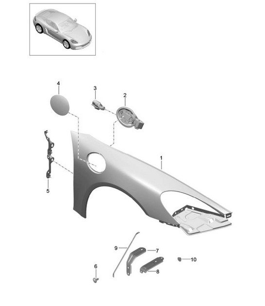 Diagram 801-040 Porsche Macan (95B) MK1 (2014-2018) Body