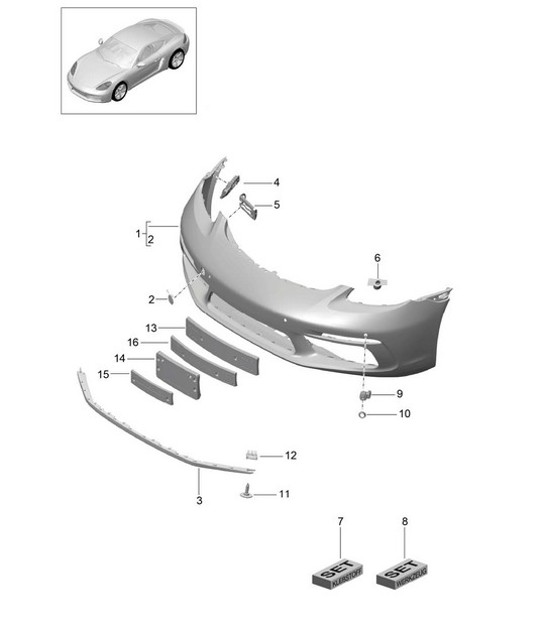 Diagram 802-000 Porsche 991 (911) MK2 2016-2019 Body