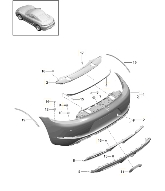 Diagram 802-021 Porsche Cayman 987C / 981C (2005-2016) Body