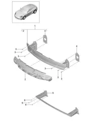 Bumper carrier - FRONT - 718C (982C) Cayman 2017>>
