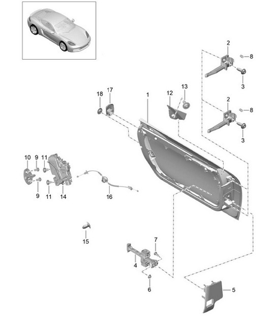 Diagram 804-000 Porsche Boxster 718 (982) 2017>> Body
