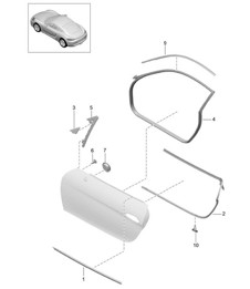 Door seal and Trim 718C (982C) Cayman 2017>>