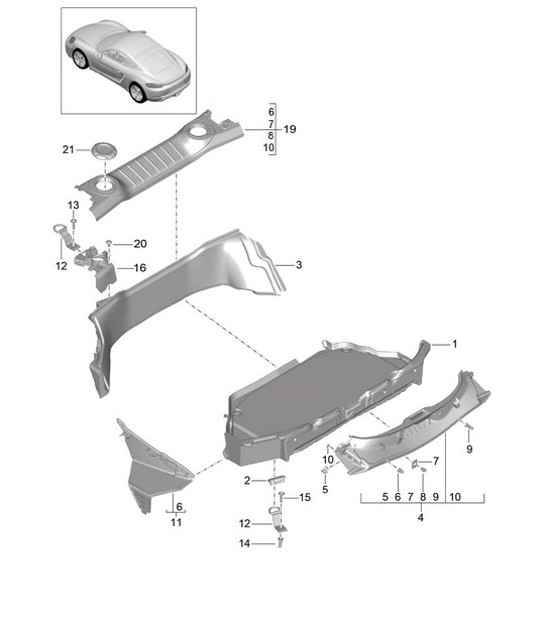 Diagram 807-005 Porsche Cayman 718C (982C) 2017>> Body