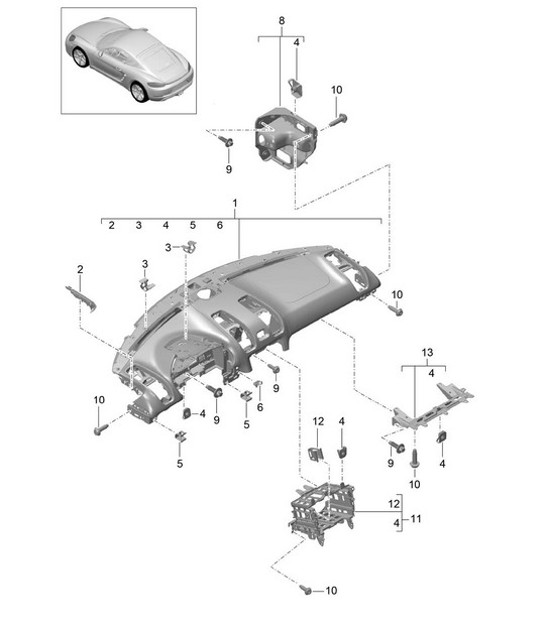 Diagram 809-000 Porsche Panamera 970 MK1 (2009-2013) Body