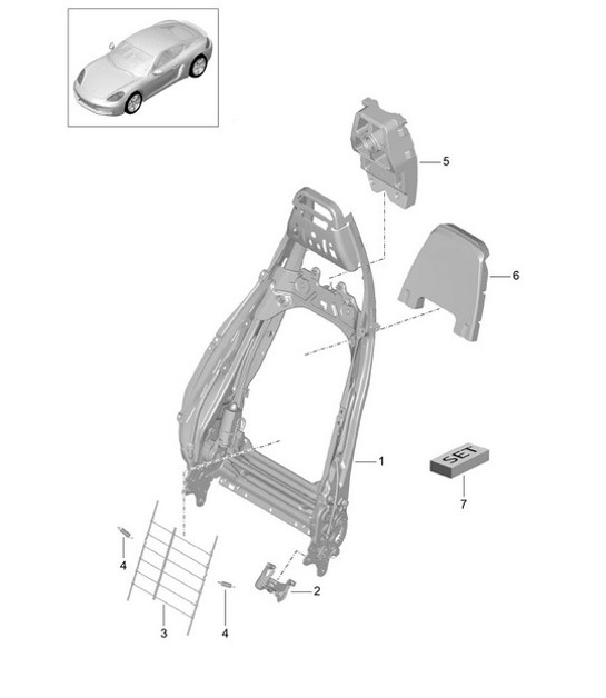 Diagram 817-021 Porsche Macan (95B) MK1 (2014-2018) Body