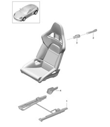 Bucket seat / Collapsible (complete) (PR:388,389) 718C (982C) Cayman 2017>>