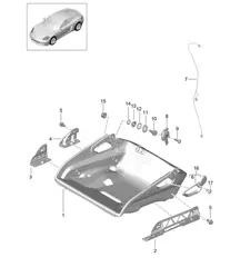 Bucket seat / Collapsible / Seat frame / Accessories (PR:388,389) 718C (982C) Cayman 2017>>