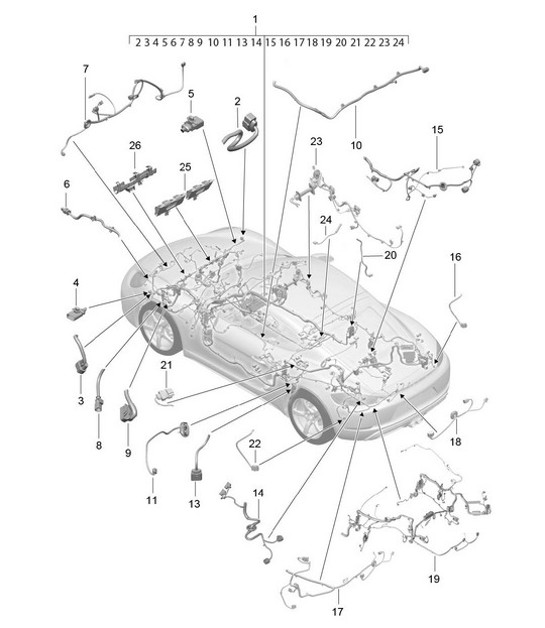 Diagram 902-010 Porsche Cayenne 9YA (E3) 2018-2023 